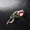 Lady Elegant Tulip Flower Multicolor Rhinestone Brooch Pin Evening Party Jewelry AVE