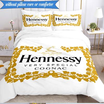 3-teiliges Hennessy XO Bettwäscheset 2D-Druck (Enthält 1 Bettbezug + 2 Kissenbezüge Ohne Füllung), Schlafzimmerdekoration, Ventilatorgeschenk