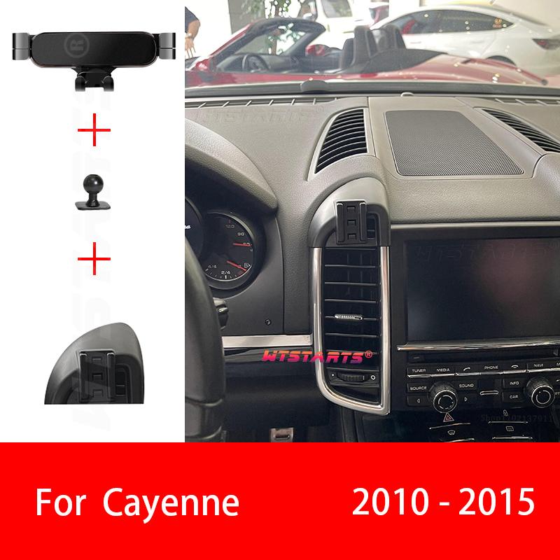 Car Phone Holder GPS Navigation For Porsche Cayenne 9PA 9YB 2010-2017 Adjustable Rotating Phone Holder Base Interior Accessories