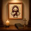 Jesus Faux Pearl Painting Kit, DIY Handmade Jesus Rhinestone Painting Crafts, Beginner Friendly Religious Art Painting for Home Decoration