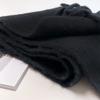 Black Mohair Scarf Vacuum Packaging Women's Solid Color Warm Scarf