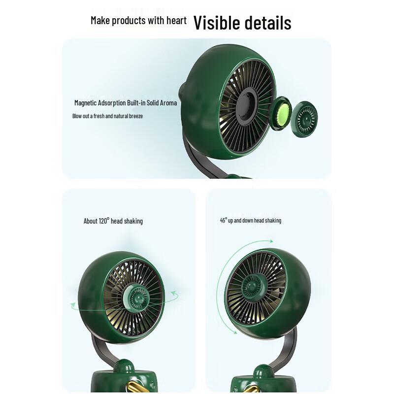 Xiru XR-YY37 3D Circulation Quiet Desktop Fan with Ambient Light & Aroma Diffuser