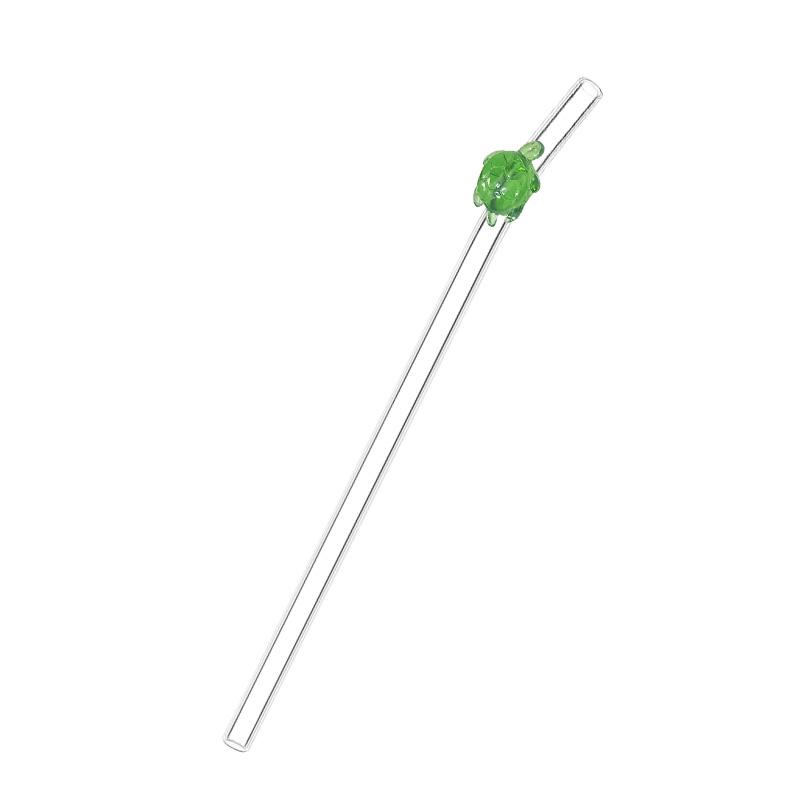 

1/5/7 шт. 1 набор Стеклянная соломинка Черепаха Прозрачный цвет Соломинка в форме мультяшного персонажа Защита окружающей среды и термостойкость