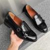 2026 New Korean Big Size Dress Shoes for Men Fashion Casual Black Leather Shoes Male Spring Autumn Buckle Designer Shoe Man