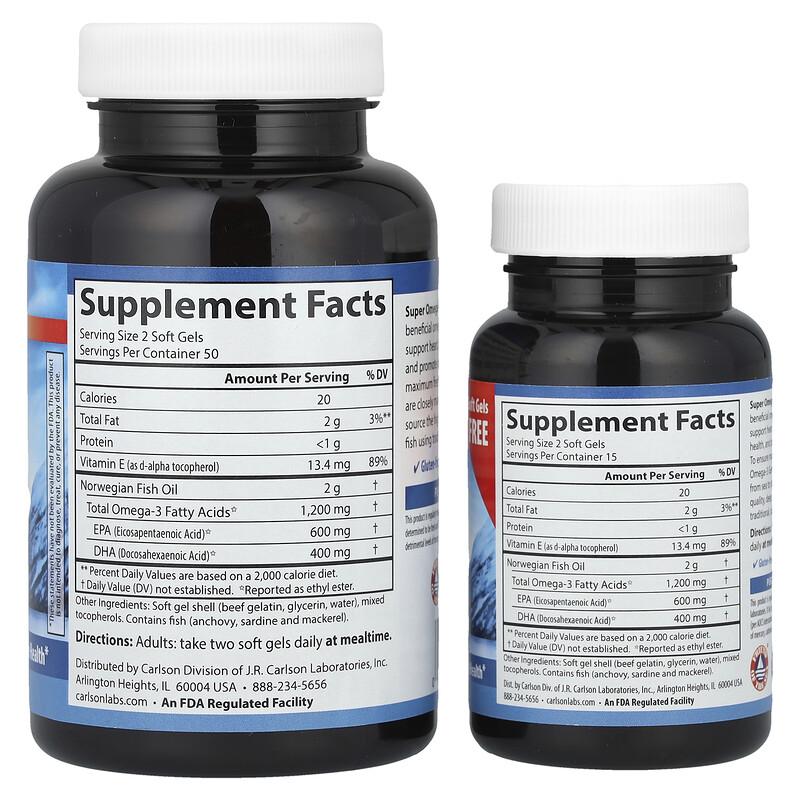 Wild Caught Super Omega-3 Gems®, 100 + 30 Soft Gels