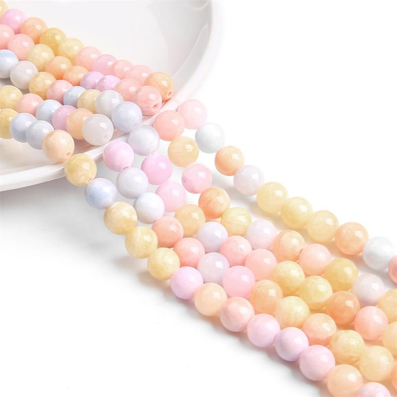 Natural Colored Round Beads Loose Round Beads For Jewelry Making DIY Bracelet Necklace Earring Accessories