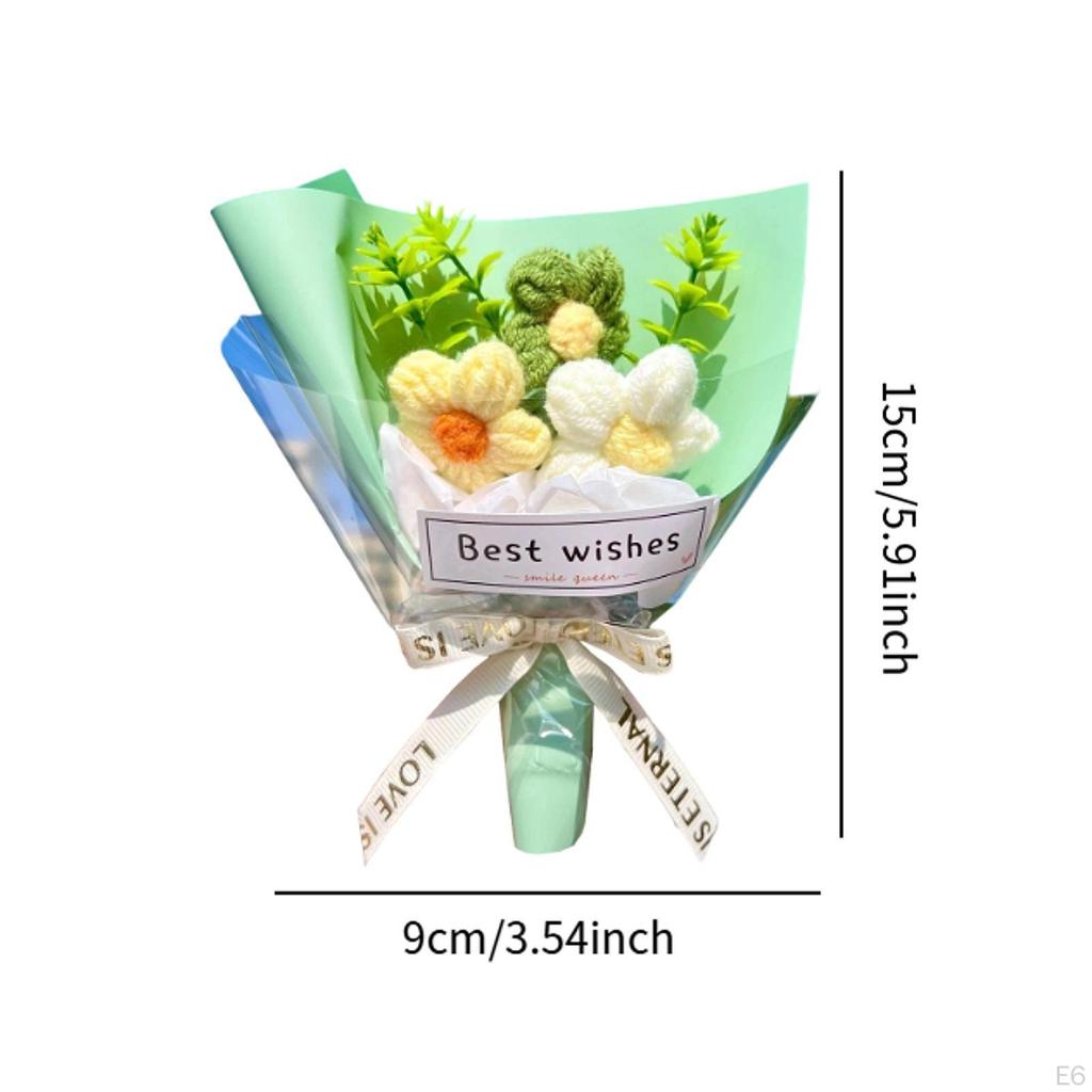 Häkelblumen Deko Strickblumenstrauß Muttertagsgeschenk von Tochter Sohn