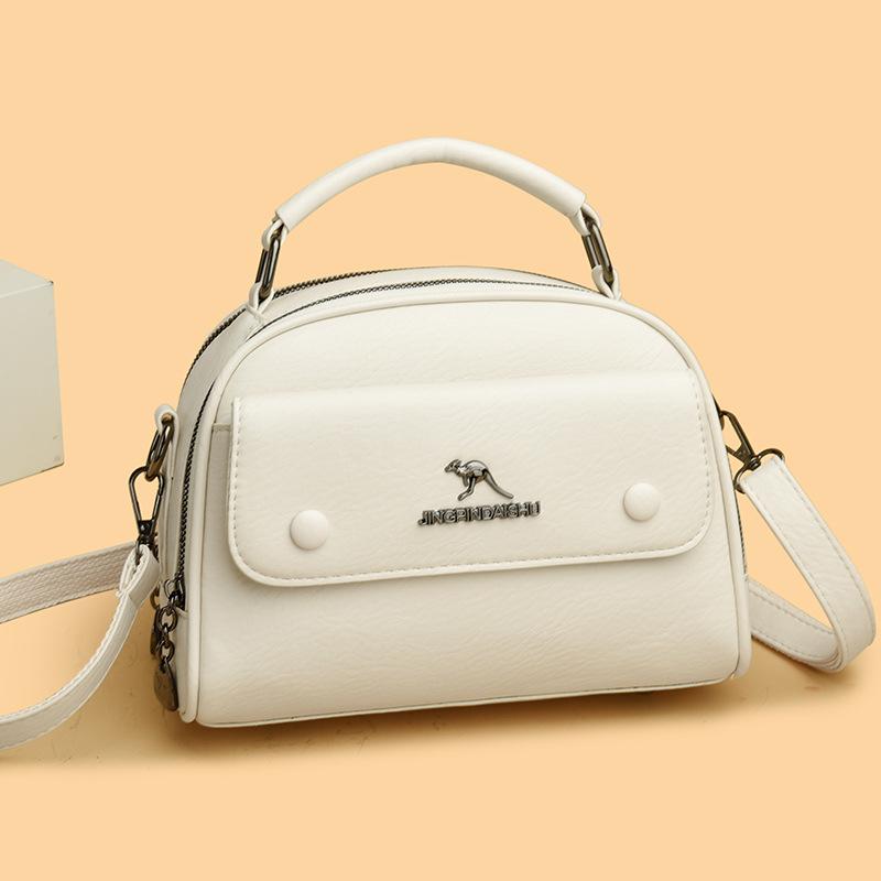 Soft Leather Small Square Bag Premium Texture Handbag New Versatile Large Capacity Shoulder Crossbody Bag