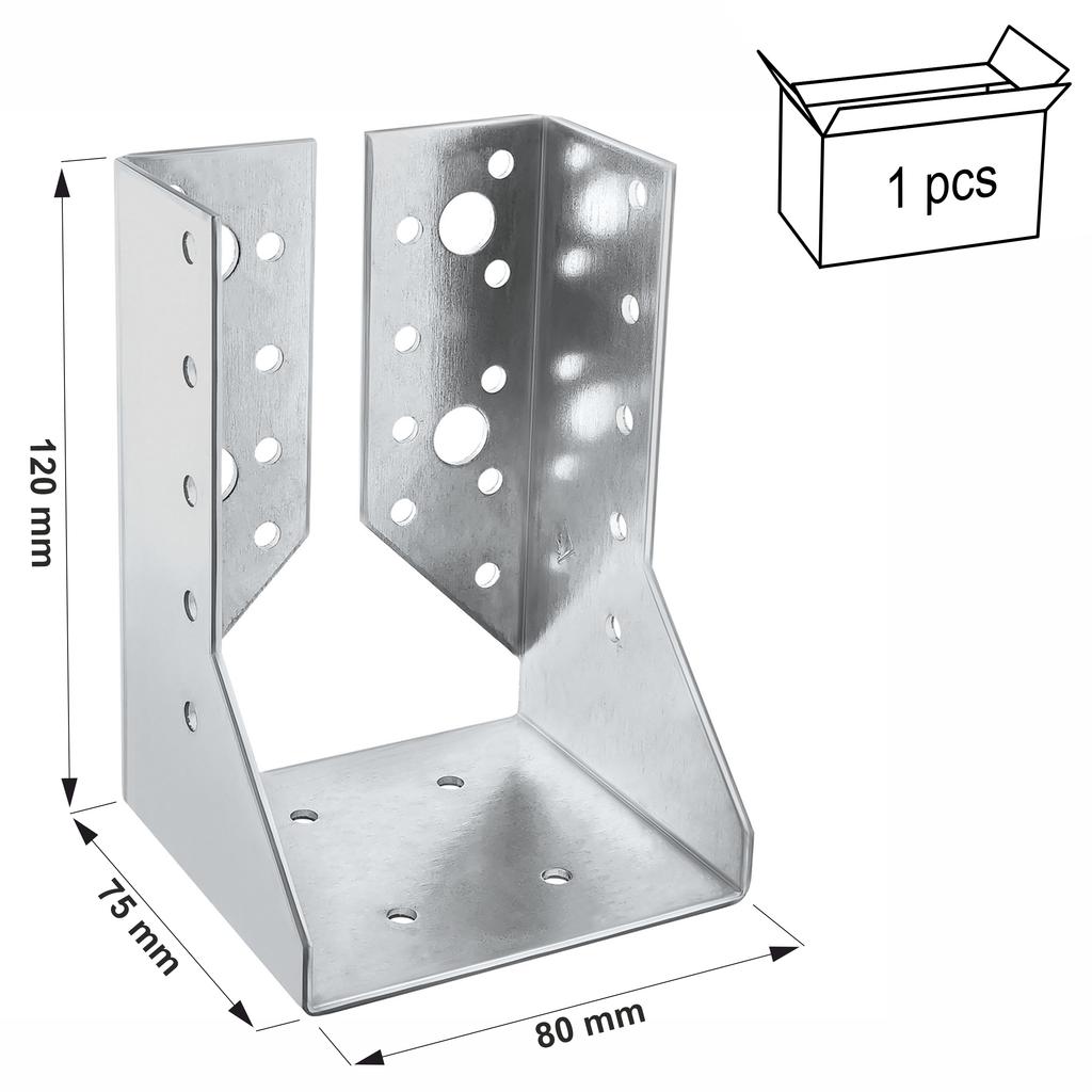 Beam hanger WZ82 80x120x75x2.0 (1)