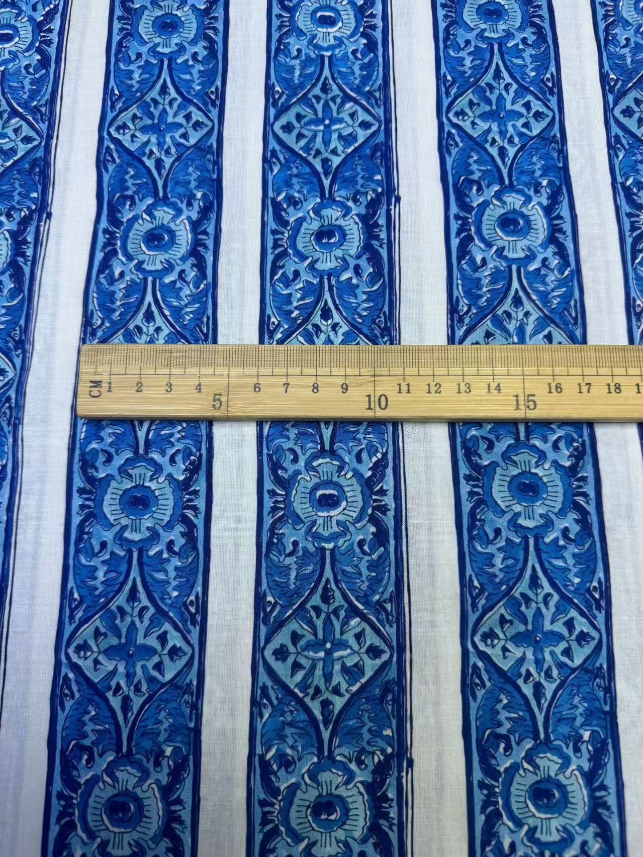 New Design Print Block-Printed Cotton Skin-Friendly Cotton Fabric for Dresses,shirt, Vest