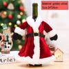 Creative Christmas Wine Bottle Set Golden Velvet Dress Wine Bottle Covers Sleeve Santa Snowman Xmas New Year Dinner Table Decor