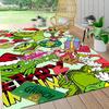 Grinch Christmas Festive Scene Carpet Rug Soft Washable Antislip Home Living Room Sofa Mats Personalized Christmas Rug
