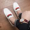 One-pedal Lazy Doudou Shoes Men's Soft-soled Versatile Business Casual Leather Shoes Men's Loafers Driving White Men's Shoes