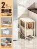 Slim Gap Storage Cabinet, Kitchen Organizer with Drawers,Multi-Tier Rolling Utility Cart,Space-Saving Storage Shelf for Pantry