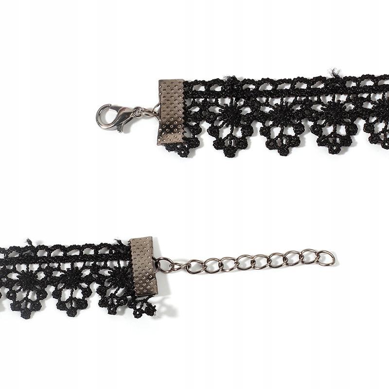Choker Lace Embroidery Black Necklace Gothic Ch01