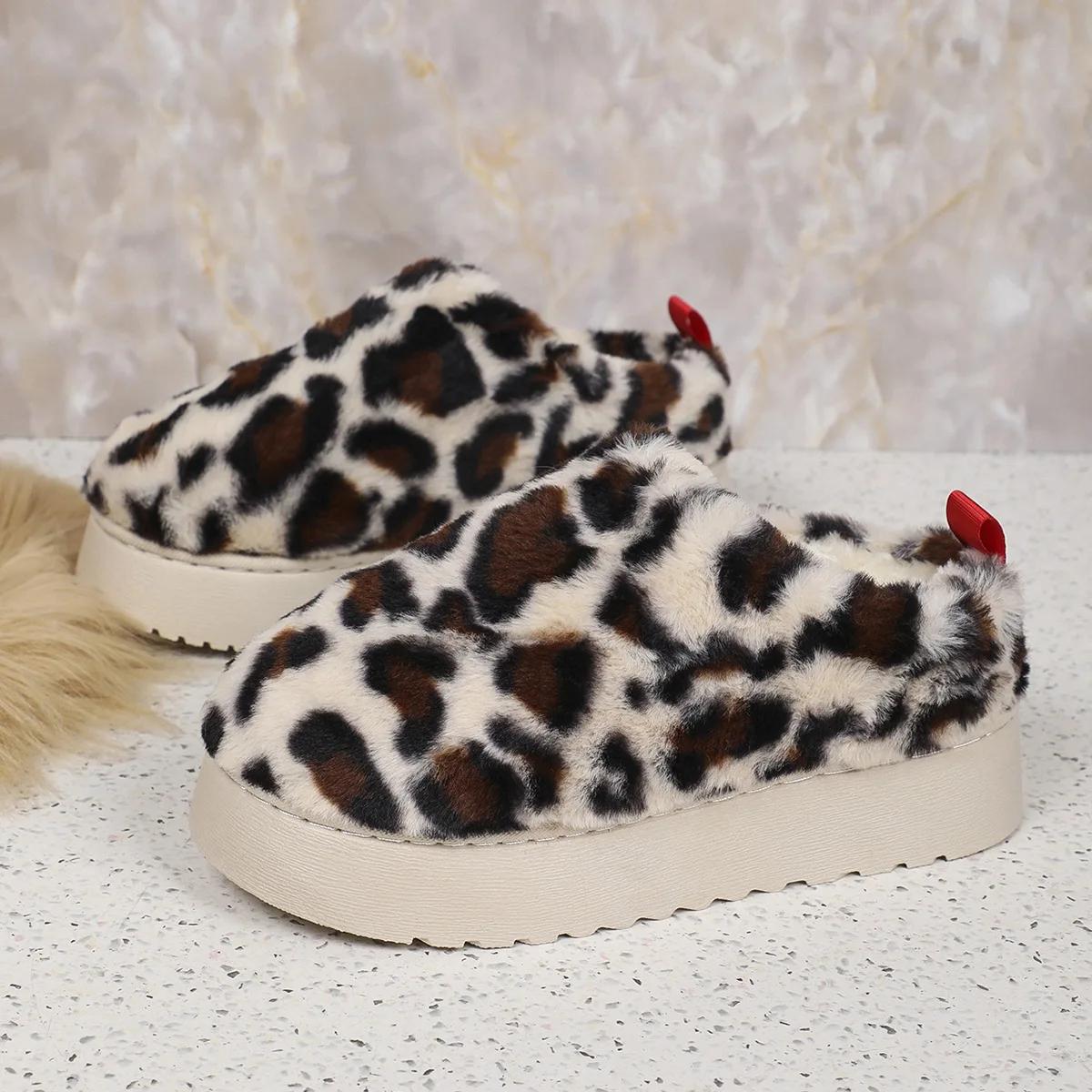 

Мода 2024 года, модный дизайн, леопардовый мех, ботильоны, зимние ботинки, женская теплая хлопковая обувь, зимние короткие плюшевые ботинки, удобные ботинки для женщин 41 чёрный