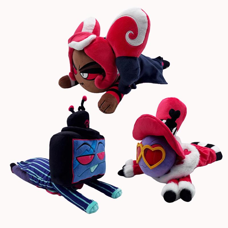 25cm Anime Hazbin VOX Valentino Cushion Plush Dolls Cute Hotel Niffty Peripherals Pillow Toys Birthday Gift Room Decoration