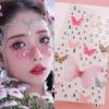 New Rhinestone Butterfly Face Stickers Pearl Temporary Tattoo Stickers Lasting Waterproof Glitter Eyeshadow Body for Festival Makeup