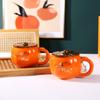 Ruyi Persimmon Ceramic Cup Souvenir Opening Cup Gift Ceramic Mug Water Cup with Lid Gift Box Set