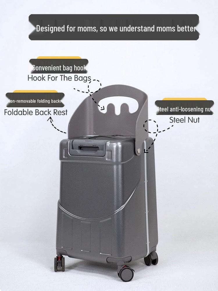 Children's Ride-On Travel Suitcase & Stroller - Multi-Function Luggage for New Moms