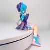 13.5cm Hatsune Miku Figure Pink Sakura Action Sitting Position Anime Model PVC Gift Car Decoration Doll Model Kids Toys For Fans