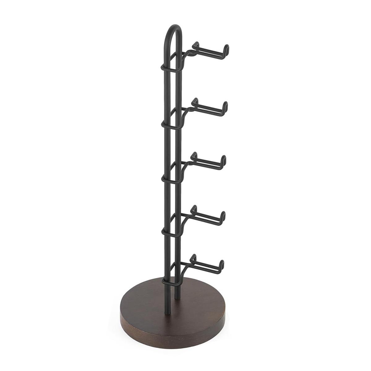 1Pc Fashion Glasses Organizer Glasses Holder Stand Fashion Glass Storage Eyeglasses Rack Metal Frame with Wood Base Eyewear Display for Table Desk чёрный 1500₽