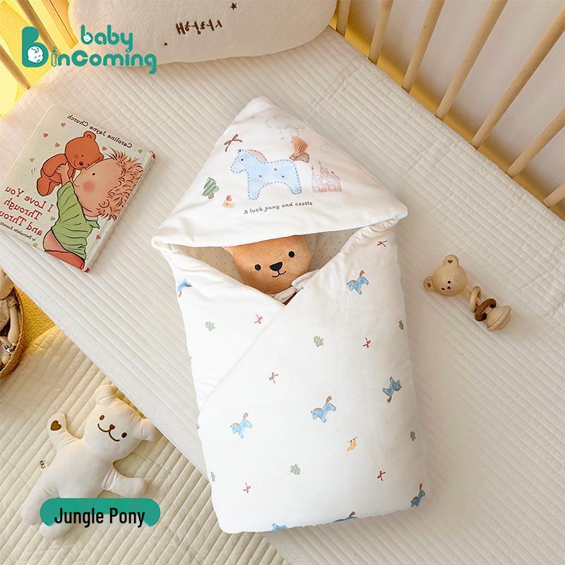 Four-Season A-Class Newborn Swaddle Blanket: Autumn/Winter Anti-Startle Swaddle for Babies 90x90 cm