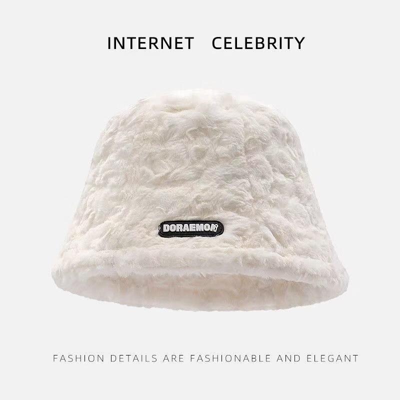 Women s Plush Warm Bucket Hat