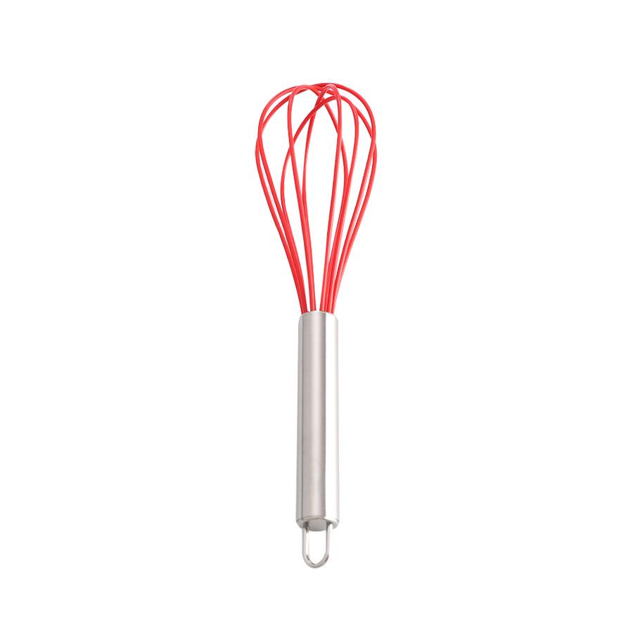 Silicone Whisk with Stainless Steel Handle for Kitchen Baking