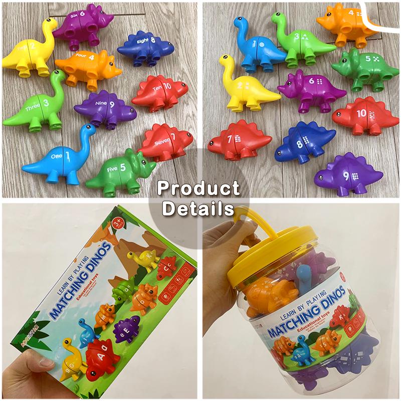 For Kids Montessori Dinosaur Sensory Educational Toy Matching Letter Number Color Shape Sorting Game Parish Early Learning Toys Gift
