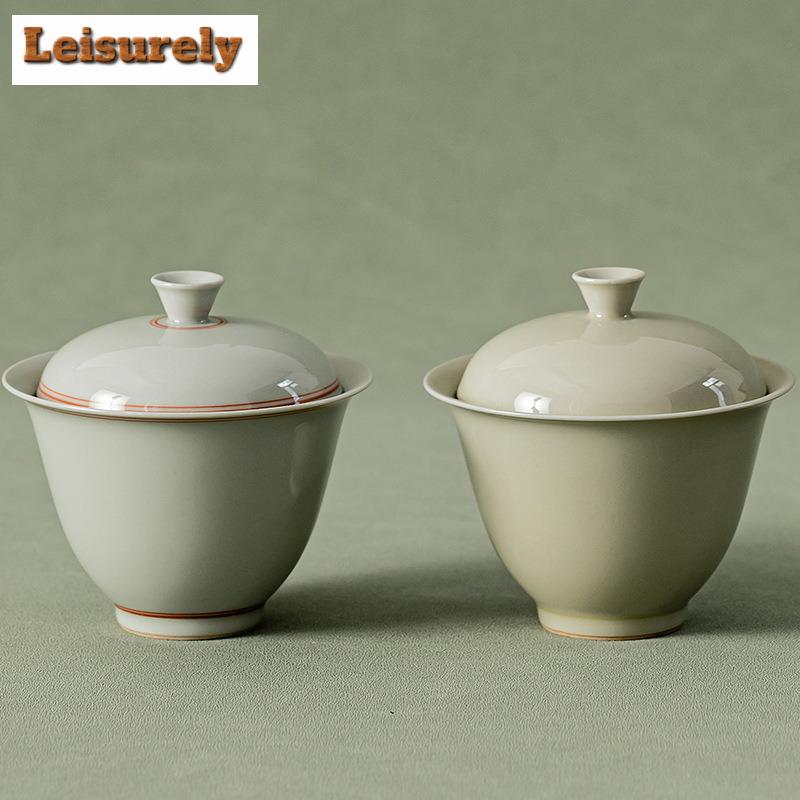 160ML Beixitang Handmade Ice Table Glaze  Tea Tureen Boutique Non Hot Ercai Gaiwan Tea Maker Cover Bowl Chinese Tea Set Craft