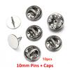 10 PS Edelstahl Schmetterling Hut Anstecknadel Set Brosche Flache Pin Basis Cabochon Manschettenknöpfe Krawattennadeln DIY Schmuckherstellung Zubehör Bastelbedarf