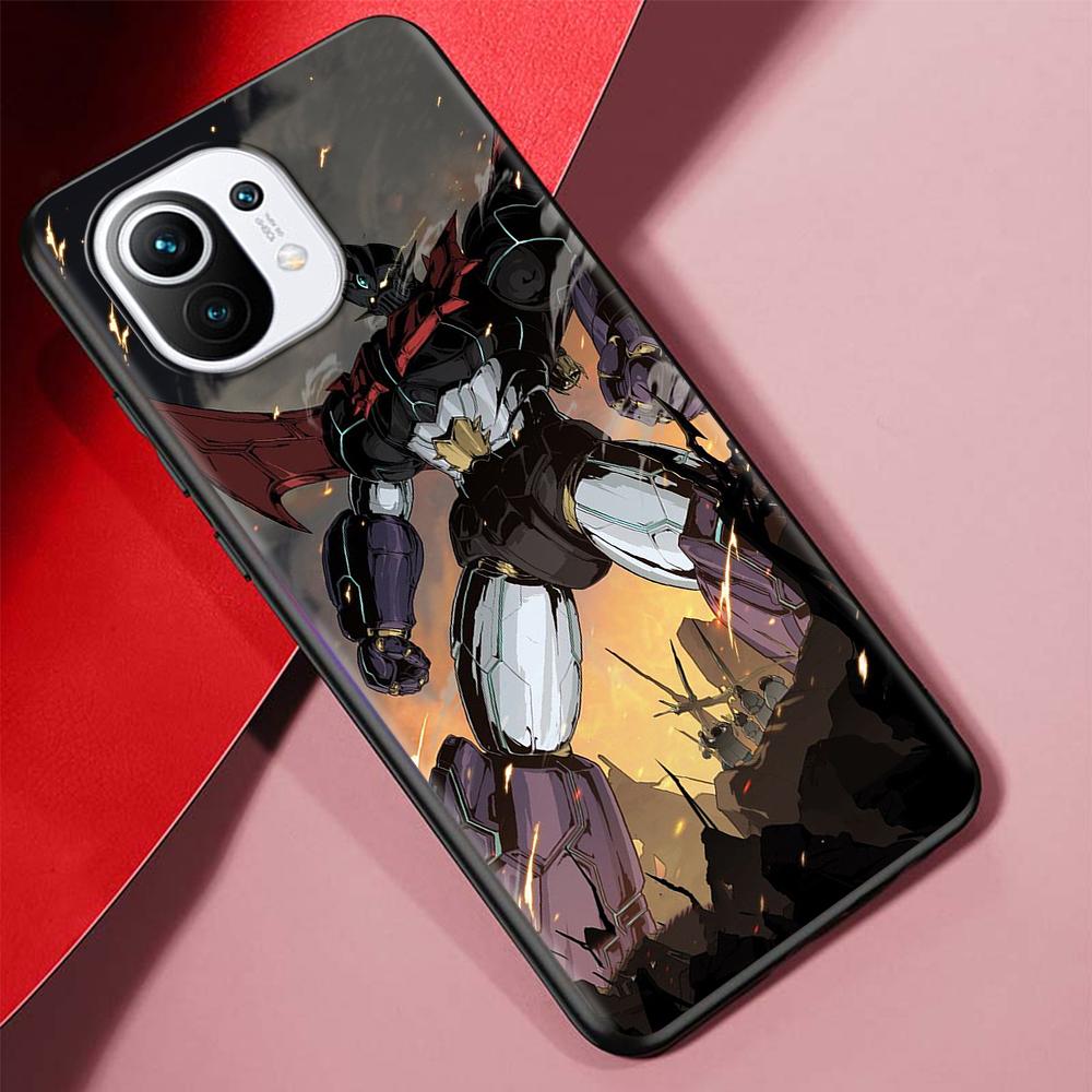 Pouzdro na mobil Manga Mazinger Z Anime pro Xiaomi Poco X3 NFC M3 Mi 11 Lite 5G 12X 11T 10T 12 Pro 9T Note 10 9 Silikonové Černé
