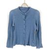 Mii MI72FO449 Blue Collarless Shirt Tops Not Written blueUsed