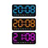 LED Digital Wall Clock Large Display 2 Alarms DST Feature Adjustable Brightness for Bedroom and Living Room Decoration