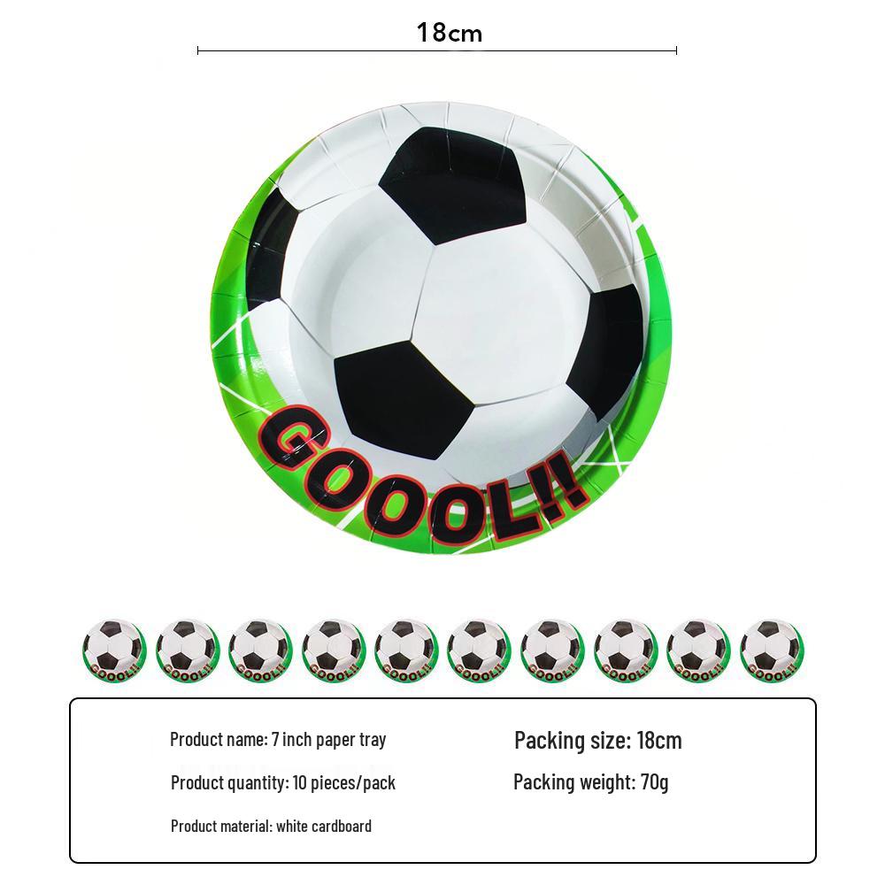 Football Birthday Party Decor Set: Plates, Cups, Tablecloth, Cutlery, Backdrop, Banner & Balloons.