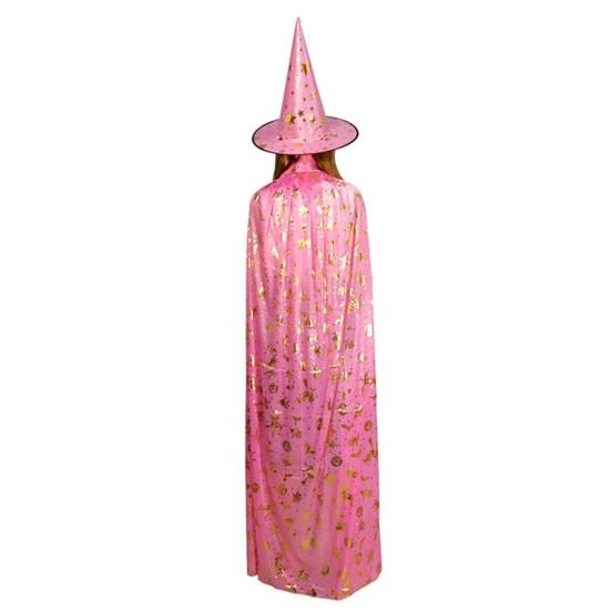 Halloween-Umhang, feine Verarbeitung, Cosplay-Kostüm, Anzieh-Sternmuster-Hut für Halloween-Weihnachtsfeiern