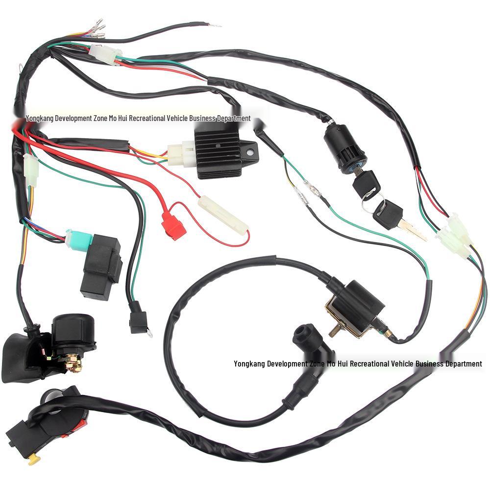 Off-road Motorcycle/ATV/Dune Buggy Parts: Complete 50-110CC Wiring Harness & Ignition System CDI