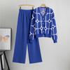 European & American Fashion Knit Wide-Leg Pants & Sweater Set - Women's Autumn Two-Piece