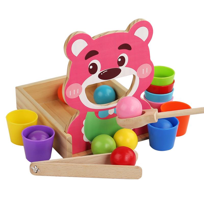 Lotso Bead Wooden Feeding Game Educational Toy For Kids Cognitive Enhancement