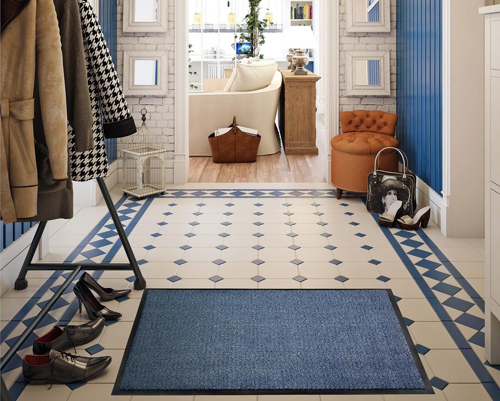 FLOORTEX Door Mat 46090DCBLV 900 X 600mm Blue