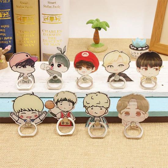 Bts Jimin Suga Ring Clip Phone Stand With Rotatable Design For Fans And Travel