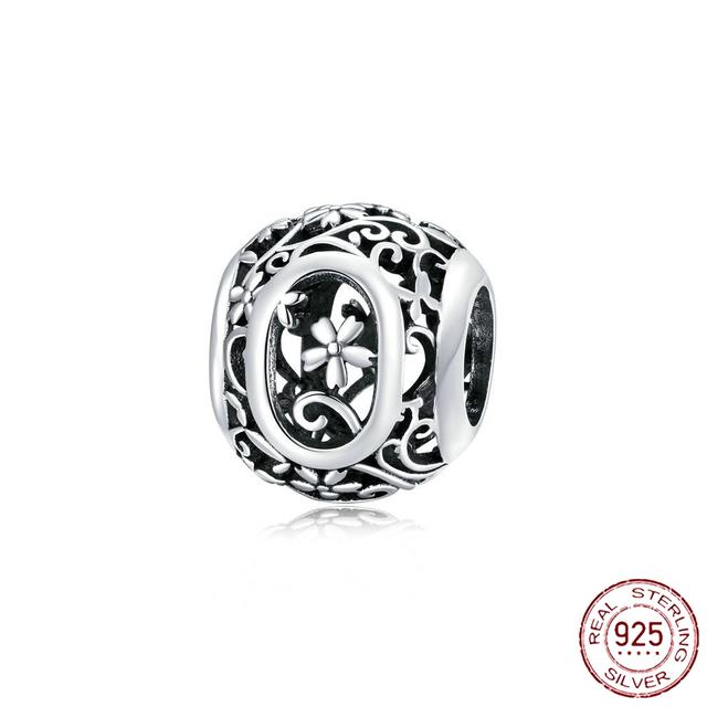 New 925 Sterling Silver Birthstone Heart Pendant Letter Series Bead Fit Original Fashion Charms Bracelet Women Jewelry Diy Gift