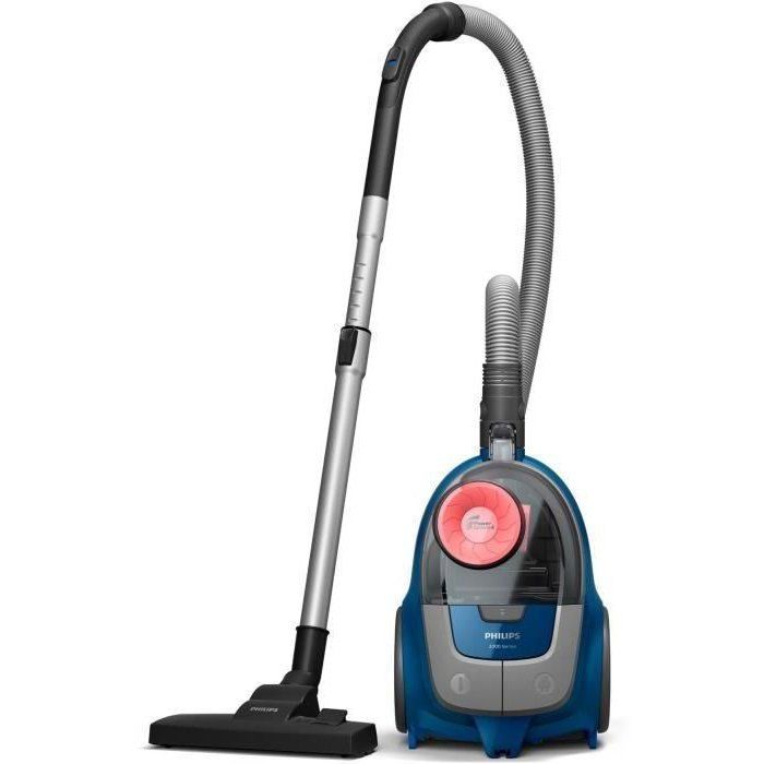 PHILIPS XB2123/09 - Série 2000 PowerCyclone 4 - Aspirateur sans sac - - 850W - 77db - Bleu/rose