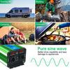 8000 Watt (Peak) 12V To 230V 4000 Watt Rated Pure Sine Wave Power Inverter European/Universal for Camping, Home Off-Grid Solar Systems