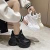 Fashion Women Spring Non-slip Chunky Sneakers Thick Bottom Female Casual Dad Shoe Lace Up 10CM High Platform Vulcanized Shoes Woman