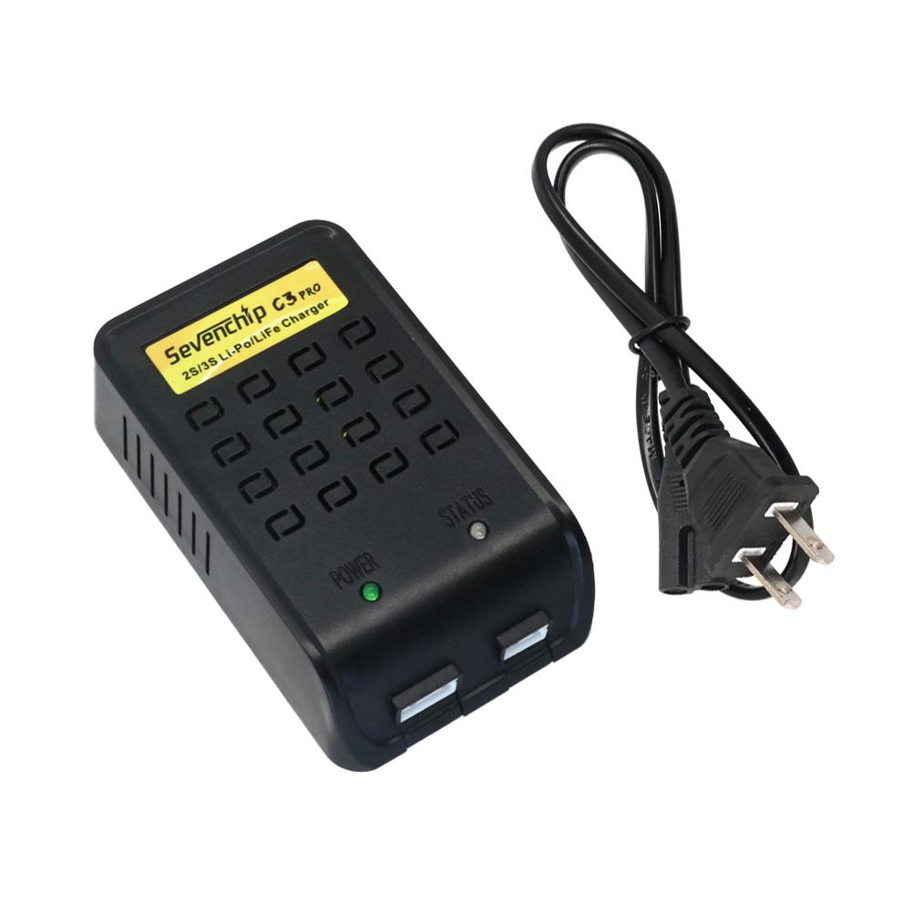 Sevenchip C3 Pro 10W Mini Charging Balance Charger Adapter for RC 7.4V-11.1V 2-3s Lipo Life Battery Remote Control Toy Car