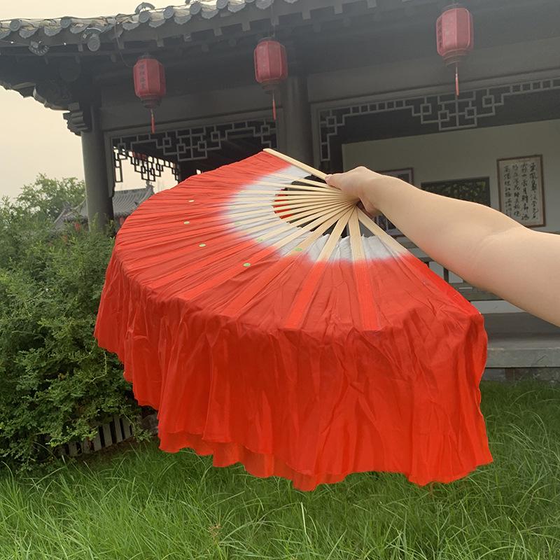 1-Foot Double-Sided Yangge Dance Fitness Fan Prop