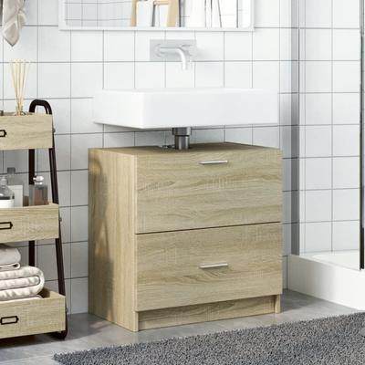 Bathroom Vanity Cabinet In Sonoma Oak 59 X 37 X 59 Cm Particleboard