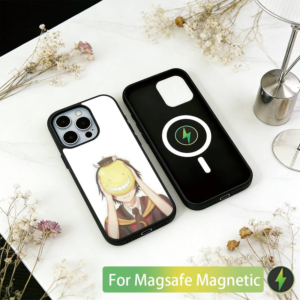 Koro-sensei Phone Case For iPhone17,16,15,14,13,12,11 Plus,Pro Magnetic with Magsafe Wireless Charging